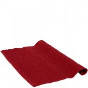 Röd bordslöpare i bomull - 100x35 cm