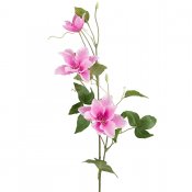Rosa clematis konstblomma - 85 cm hög