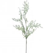 Konstväxt kvist med grenar och småblad i ljus frostad grön - 68 cm