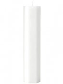 Vita spindelnätljus i stearin - 25 cm höga 5 cm breda blockljus