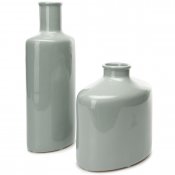 Gröna, grågröna vaser i keramik - 35 eller 21 cm hög
