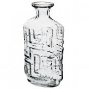 Liten vas i glas i romantisk lantligt stil - 6 cm bred, 4 cm djup och 12 cm hög