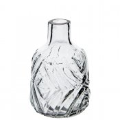 Liten vas i glas i romantisk lantligt stil - 6 cm bred och 9 cm hög