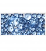 Blå Glassten diamant i mixade storlekar