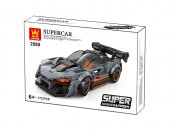 Lego Sportbil grå och orange Super Champions - Kompatibel med Lego