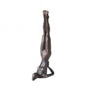 Staty yogadam i svart och brons - 28 cm hög