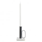 Ljusstake Thomas Marmor M - Svart L9xB9xH15 cm