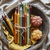 Pumpa-Ljus Deco - Ocra - 10x10 cm
