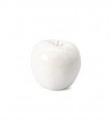 Vitt äpple i konstmaterial 7 cm