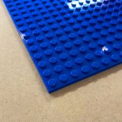 Basplatta Plate - Blå - Byggplatta 25,5x25,5 cm - Kompatibla Byggklossar