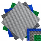 Basplatta Plate - Ljusgrå - Byggplatta 25,5x25,5 cm - Kompatibla Byggklossar