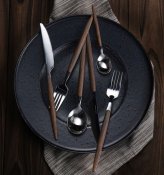 Bestick North 16 Delar - Trä Mörkbrun - Modern House