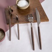 Bestick North 16 Delar - Trä Mörkbrun - Modern House