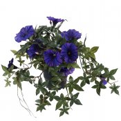 Blå, mörklila konstgjord Blomma för dagen från Mr Plant - 45 cm längd på hängande växt