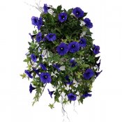 Blå, mörklila konstgjord Blomma för dagen från Mr Plant - 60 cm längd på hängande växt