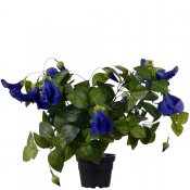 Blå Petunia konstblomma i kruka - 30 cm hög