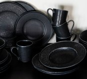 Djup Tallrik Black Satin - Svart Ø25cm