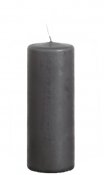 Blockljus Mörkgrå, Grå, Karbon 15 cm