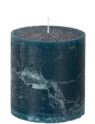 Blockljus i mörk turkos, Petrol blå - 7,5 cm