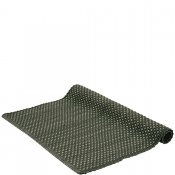 Mörkgrön och grå löpare, bordslöpare i bomull - 100x35 cm