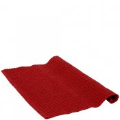 Röd bordslöpare i bomull - 120x20 cm