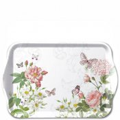 Bricka med Amelia, rosor, blommor och fjärilar - Ambiente 13x21 cm