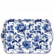 Bricka med blomstermotiv blå blommor - Ambiente 13x21 cm