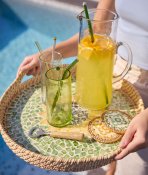 Bricka Sunny - Natur Grön - Ø43cm