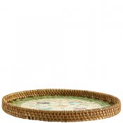 Bricka Sunny - Grön Natur Fiskar - Ø34cm