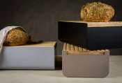 Lundi Brödbox Svart - Järn Bambu - 35x22x13 cm