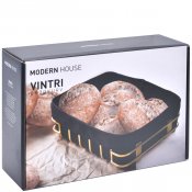 Brödkorg Vintri Svart Guld - Modern House 25,5x18,5 cm