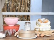 Brödkorg Vintri Vit Guld - Modern House 19x19 cm