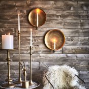 Väggljusstake Carter S - Mässing Ø30xB13xH34 cm