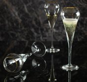 Champagneglas Open Up Gold - 4-Pack - Klar