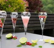 Champagneglas Open Up Gold - 4-Pack - Klar