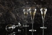 Champagneglas Open Up Gold - 4-Pack - Klar