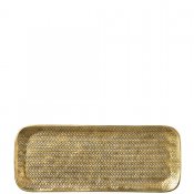 Eldorado mässingsfärgat avlångt Ljusfat, dekorationsfat - 40x16 cm -  från affari