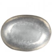 Fat Lyra Oval L - Silver 34x25x4cm