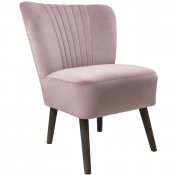 Rosa minifåtölj, stol lounge i sammet - från cozy living