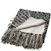 Filt Fernando - Natur Svart 160x130 cm