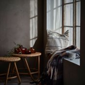 Filt Frasse - Svart Vit Terrakotta - 160x130 cm