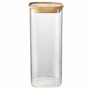 Förvaringsburk Ikoo 1,9L från Modern House - Borosilikatglas, bambu och silikon