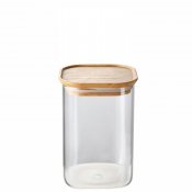 Förvaringsburk Ikoo 1,1L från Modern House - Borosilikatglas, bambu och silikon