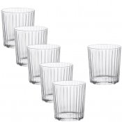 6st glas Aqua, vattenglas, vardagsglas med rillat mönster. 35 cl - Modern house