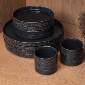 Servisen C Assiett Antracite 4-Pack - Vargen & Thor