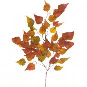 Höstkvist med små löv 65 cm - Björkkvist röda, orange, gul och gröna löv