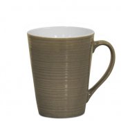 Gråbrun kaffemugg i stengods - 11 x 9 cm