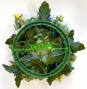 Krans Dörr - Blå Gul Vit - 35 cm