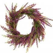 Krans med ljung i lila färg - 40 cm ljungkrans höstkrans