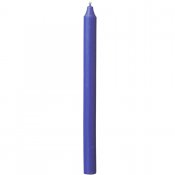 Blå-lila kronljus i genomfärgat paraffin - Blå-lila 28 cm höga